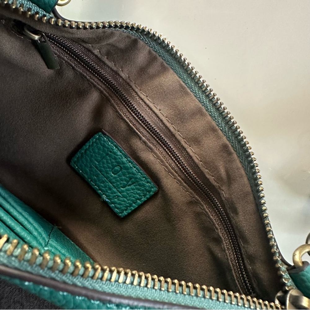 NWOT Joy Susan Teal Crossbody Bag Convertible Wristlet Faux Leather - Picture 5 of 10